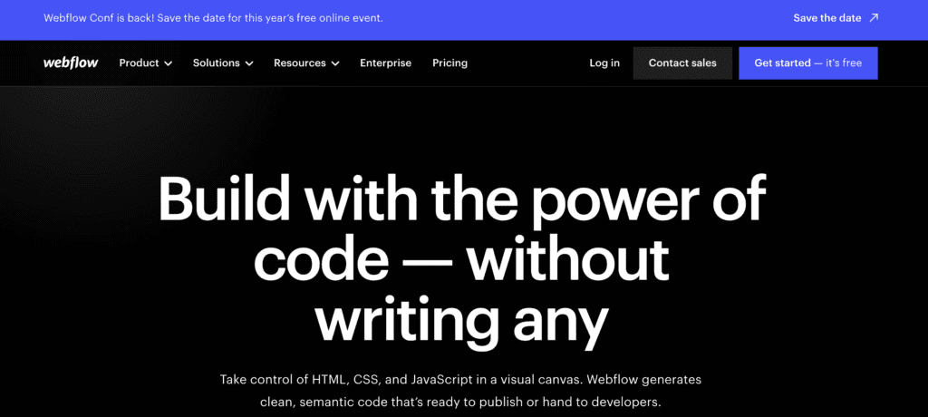 Webflow no code