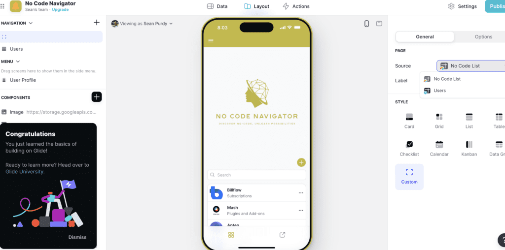 Adding data to your glide app