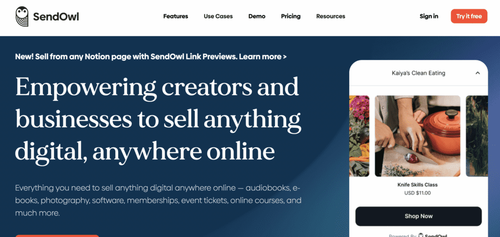 selling digital products on sendowl